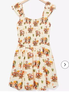 Her Universe Disney Mickey and Friends Western Allover Print Smock Women’s Dress